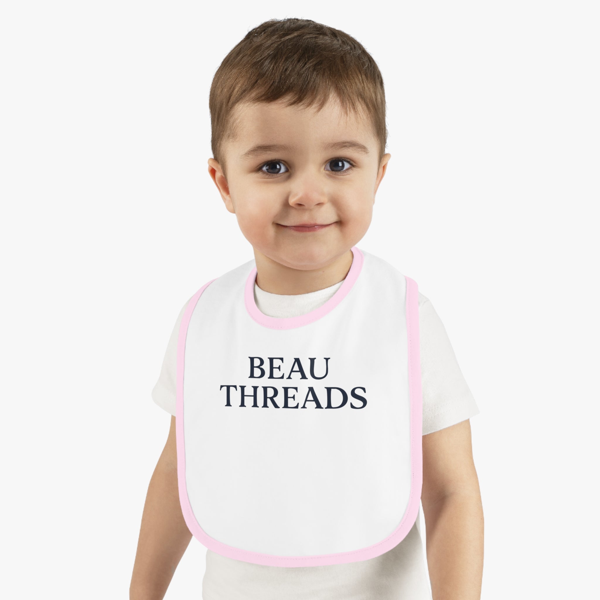 Beau Baby Bib with Contrast Trim