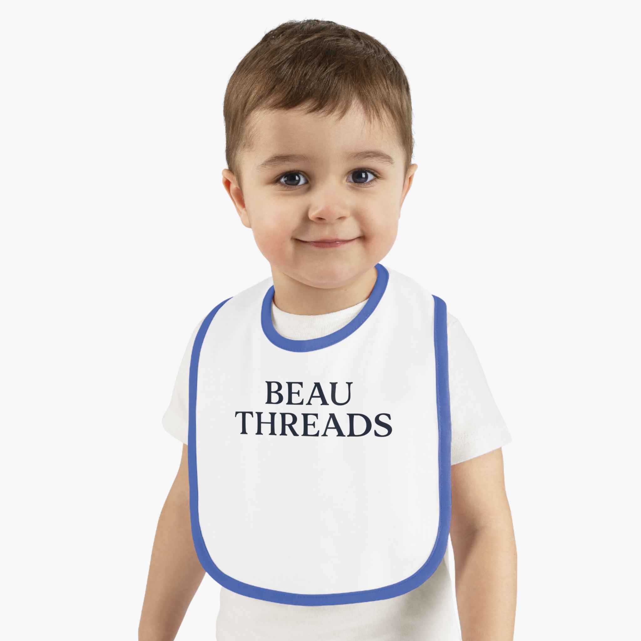 Beau Baby Bib with Contrast Trim
