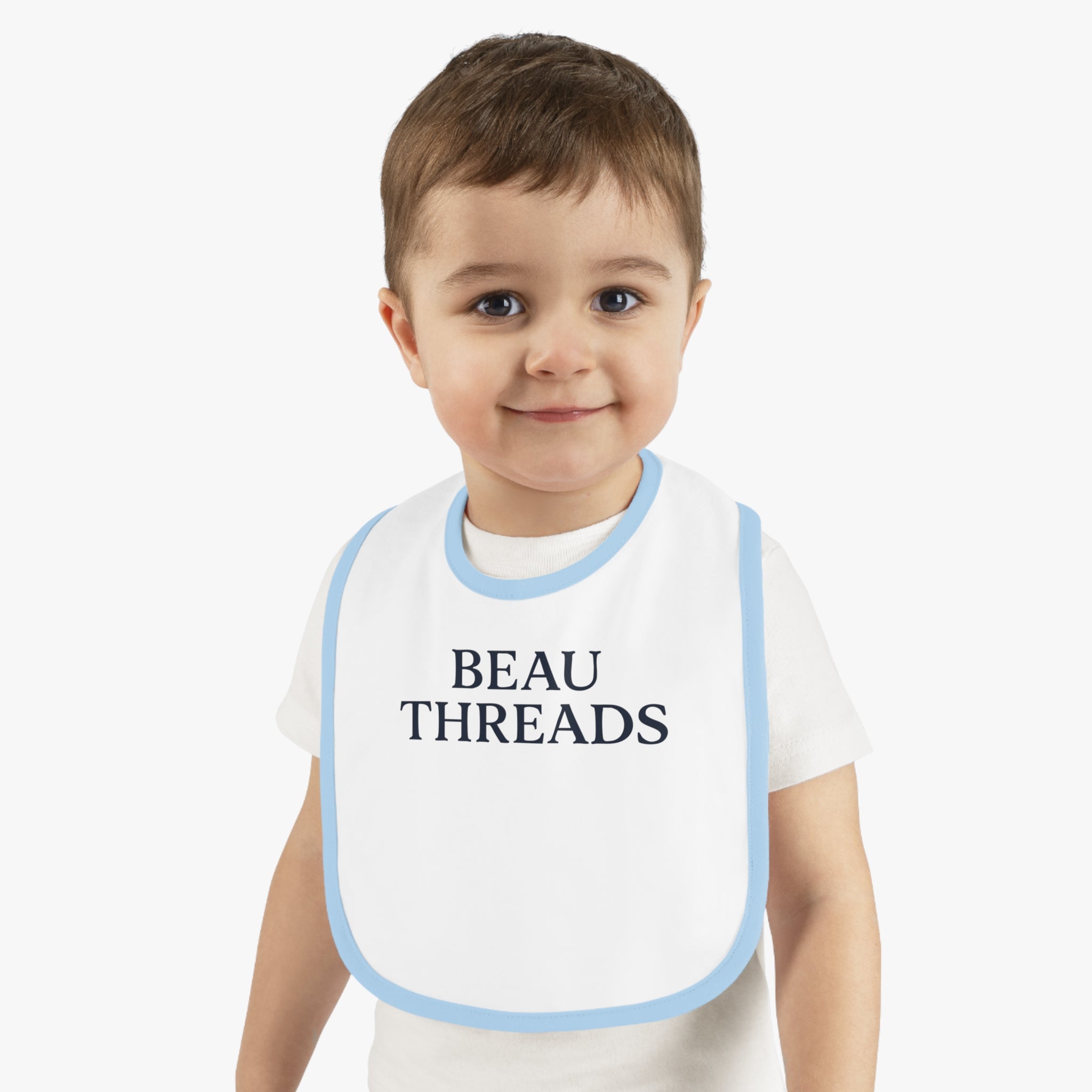 Beau Baby Bib with Contrast Trim